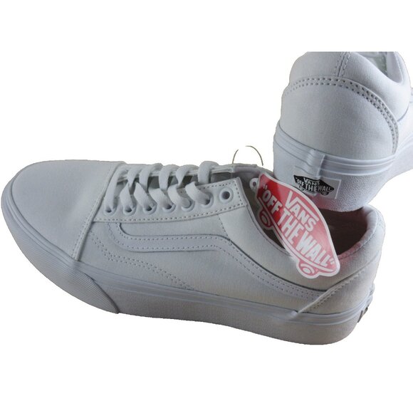 Vans Women's Old Skool Platform True White Platform Canvas Shoes Size 9.5 NIB - Picture 6 of 7